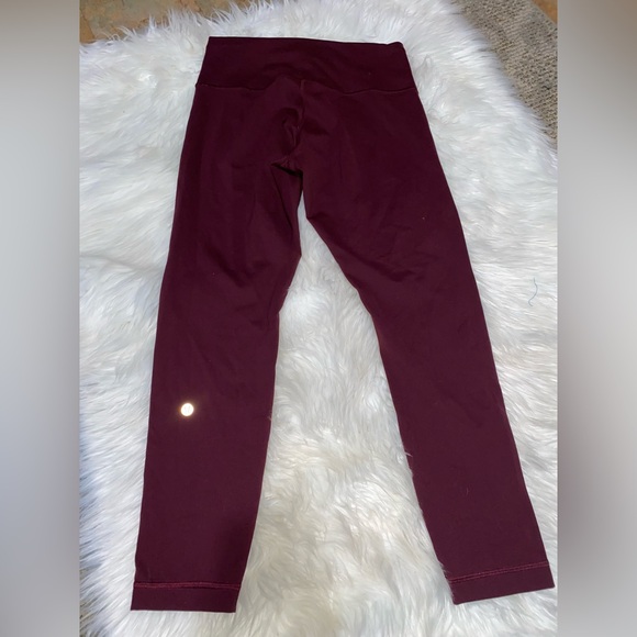 Lululemon Athletica Burgundy Align Leggings - Size 10 - Picture 3 of 7